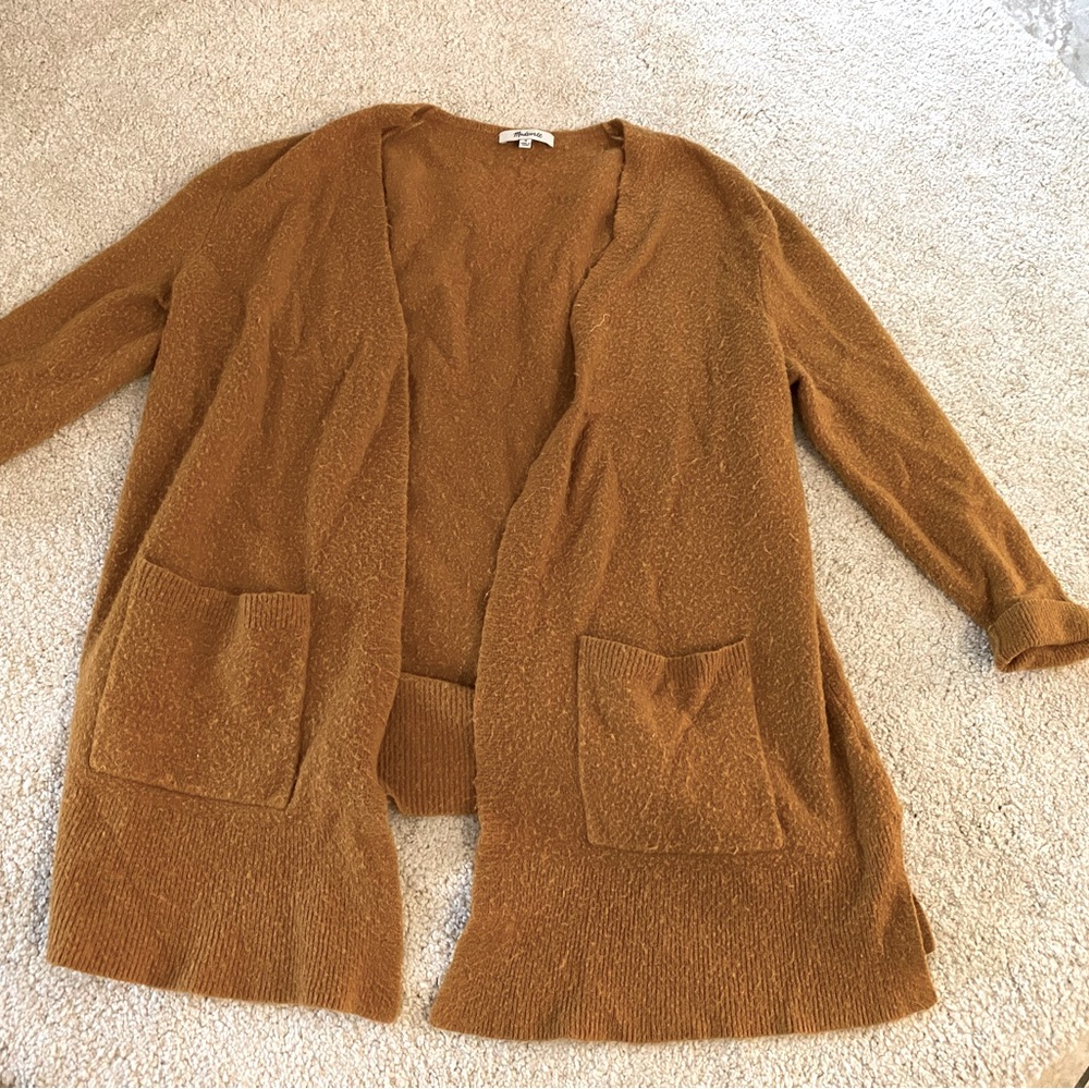 Madewell — women’s fall cardigan in autumn yellow size Medium